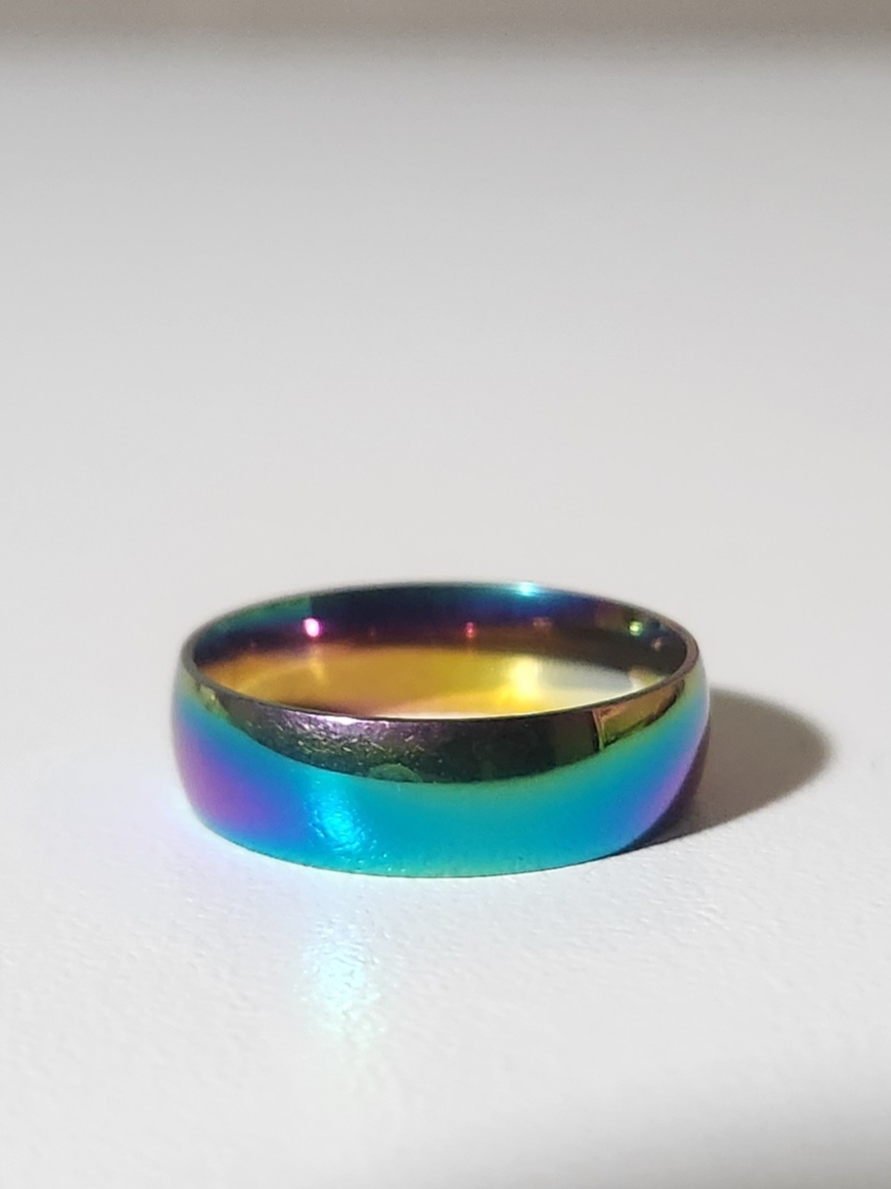 Iridescent Rainbow Band Ring